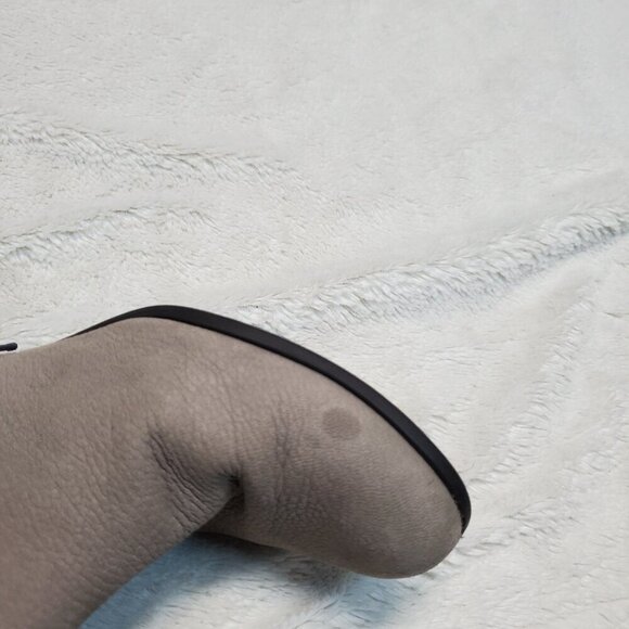 Cole Haan Gray Leather Buckle Office Preppy Dressy Cute Heeled Ankle Boots 9 B - Picture 8 of 13